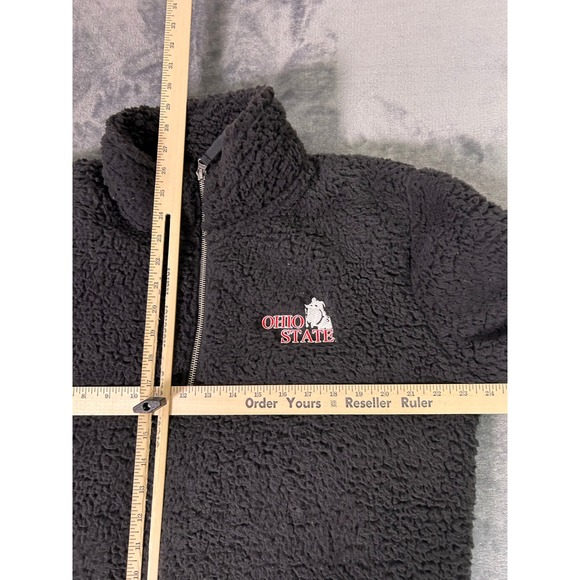 Ohio State Buckeyes Sherpa Fleece Quarter Zip Pullover‎ Jacket - Picture 5 of 6
